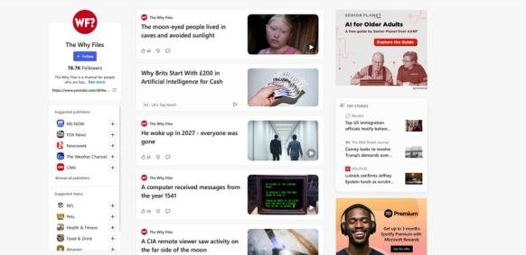The Why Files creator page on MSN